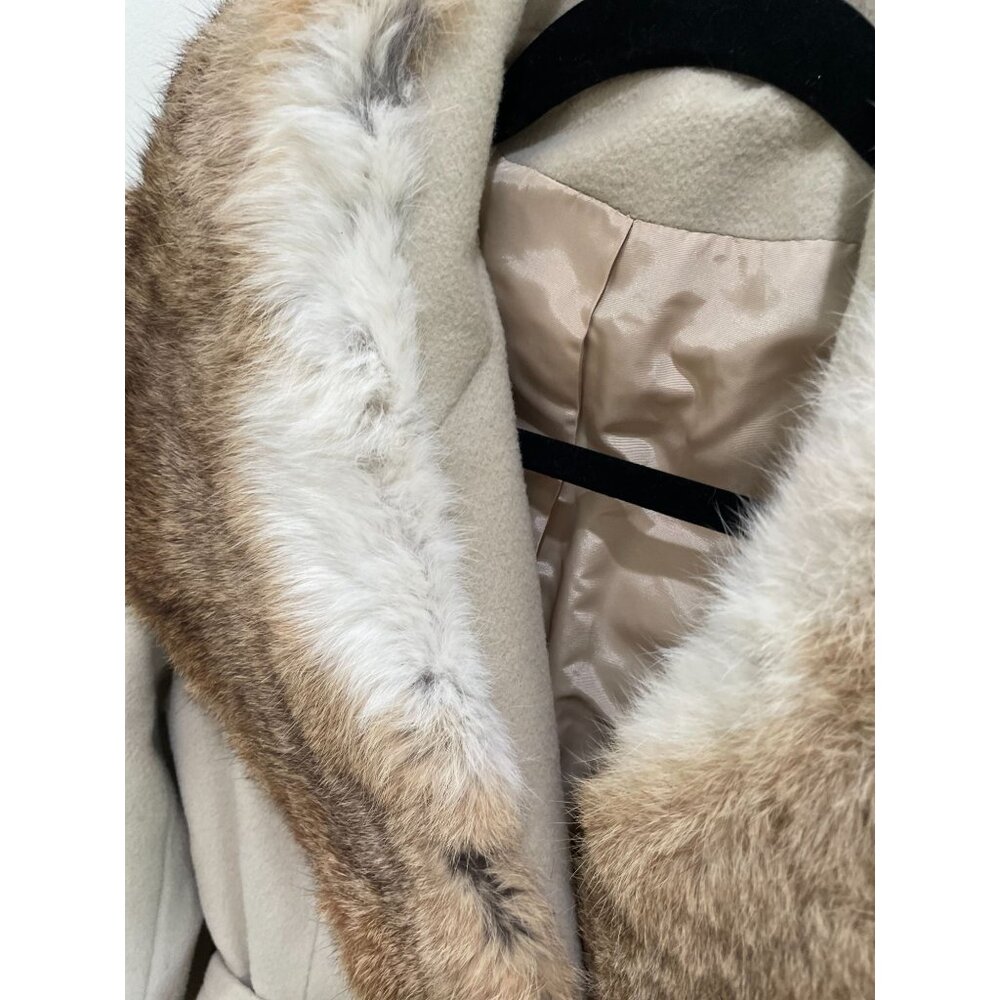 Vintage Jules Miller Penny Lane Wool Coat With Fur Collar & Cuffs Size M/L - Picture 8 of 13